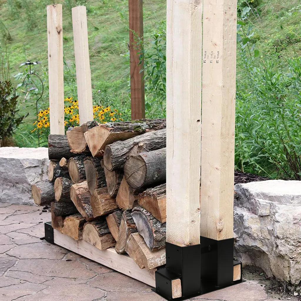 Supporto Legno Impilabile Yakimz Nero | Set 8 Pezzi Fai da Te - 4