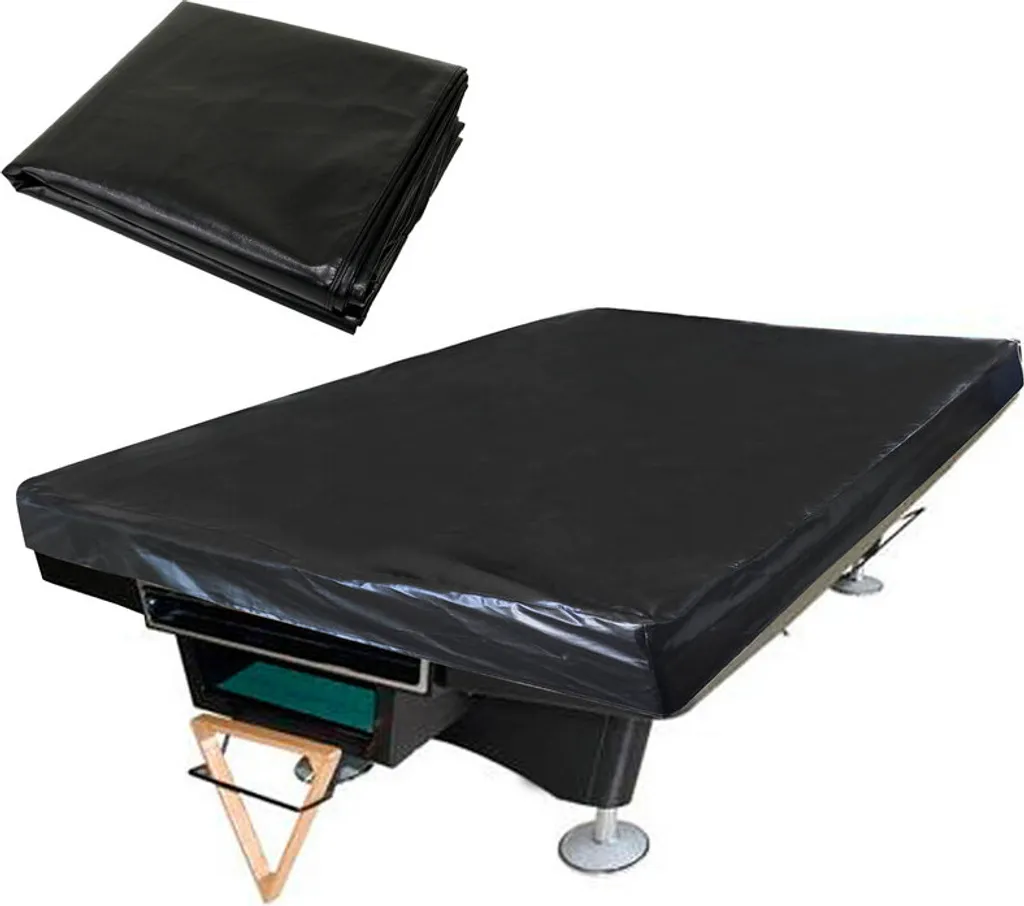 Housse de Billard 8FT en Similicuir Noir Robuste et Imperméable
