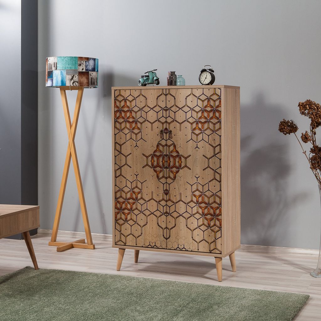 Skye Decor, Multibox - 720, Mehrzweckschrank, Sonoma-Eiche, Produktbild 