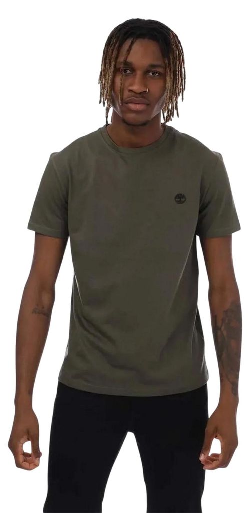 Timberland - "Dunstan River" T-Shirt für Herren, Rundhalsausschnitt, Schmal GT22317 (S) (Khakigrün)