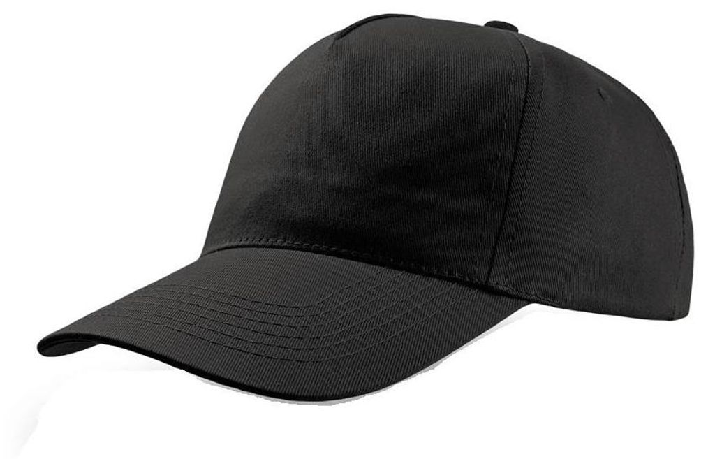 Atlantis Baseballkappe mit 5 Paneelen LT884 (Einheitsgröße) (Schwarz)