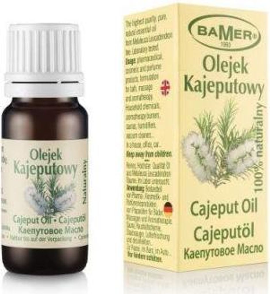BAMER | Duftöl in Glasflasche 7 ml – Cajeputöl – Raumduft & Aromatherapie – Ideal für Duftstäbchen, Massagezusatz