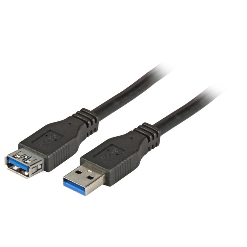 EFB USB3.0 Verlängerungskabel A-A,St-Bu,1m,schwarz,Classic