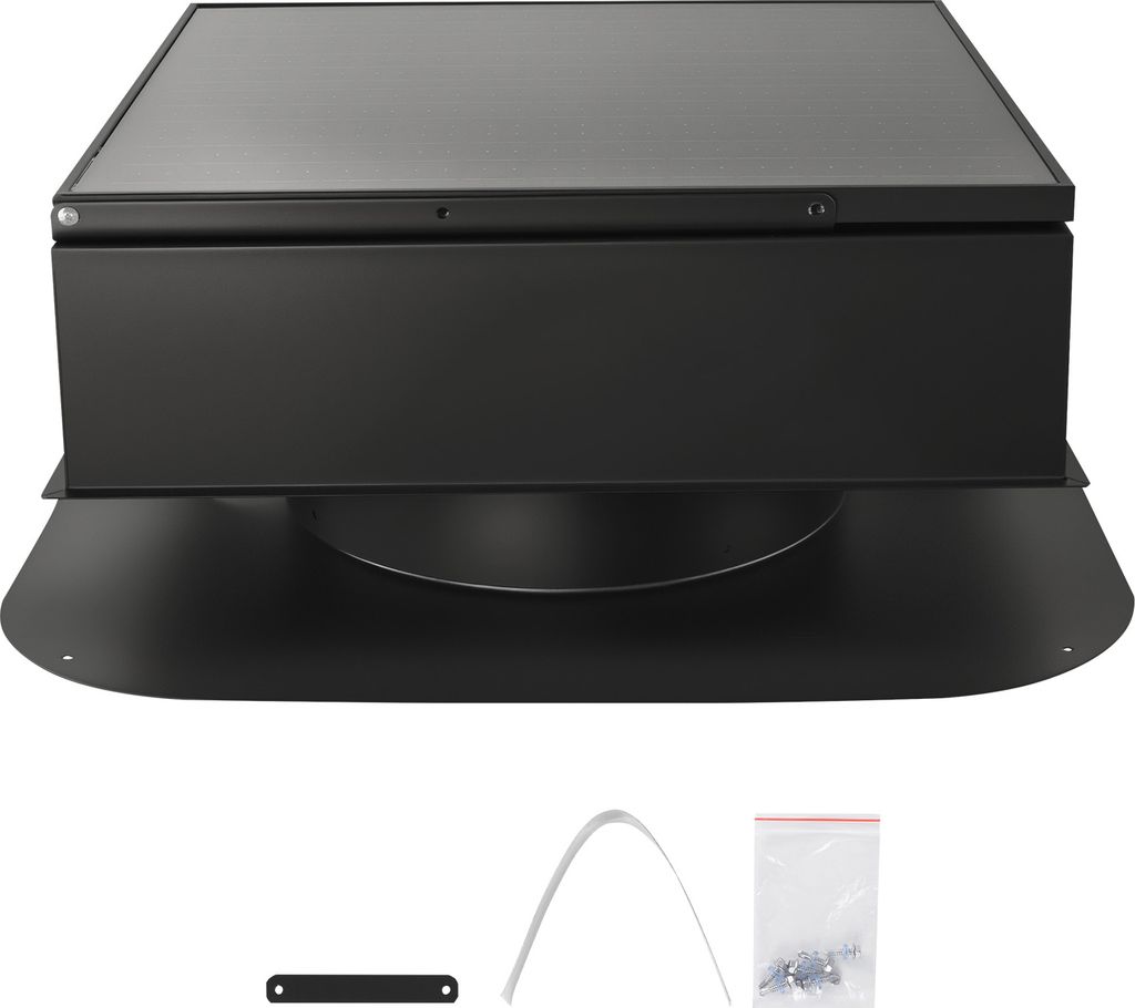 SucceBuy Solarbetriebener Ventilator für Dächer, 35W mit Thermostat und DC-Motor