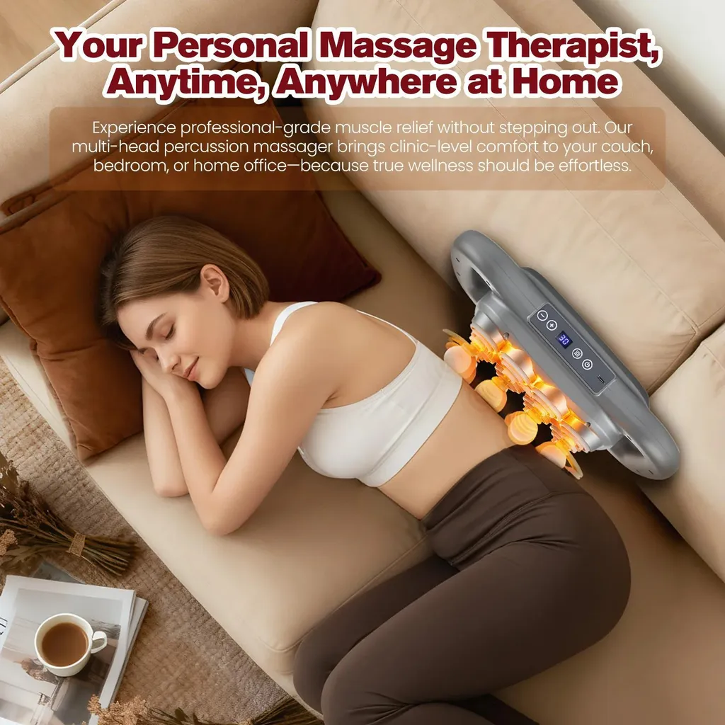 Pistolet de massage pour dos et nuque avec 28 accessoires de massage