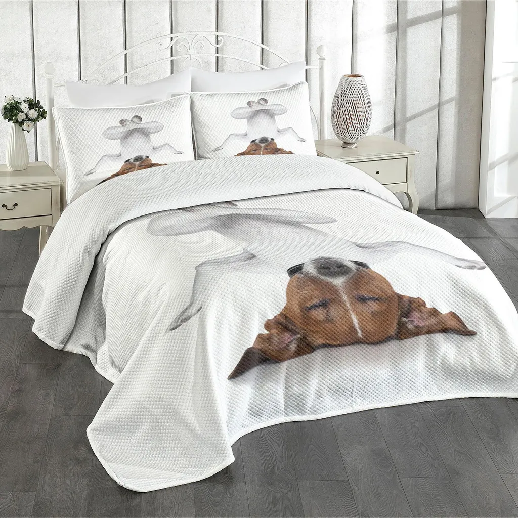 Set Copriletto ABAKUHAUS Yoga Jack Russell 264x220cm Relax Totale