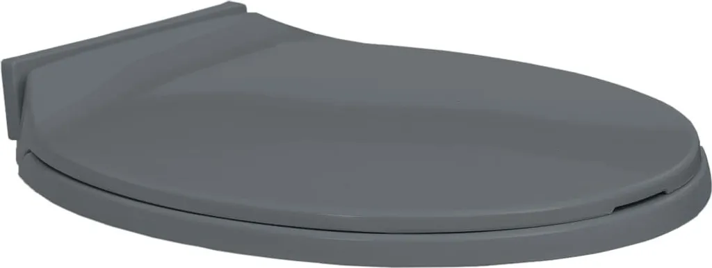 Tavoletta WC Grigio Ovale Chiusura Ammortizzata | Montaggio Rapido