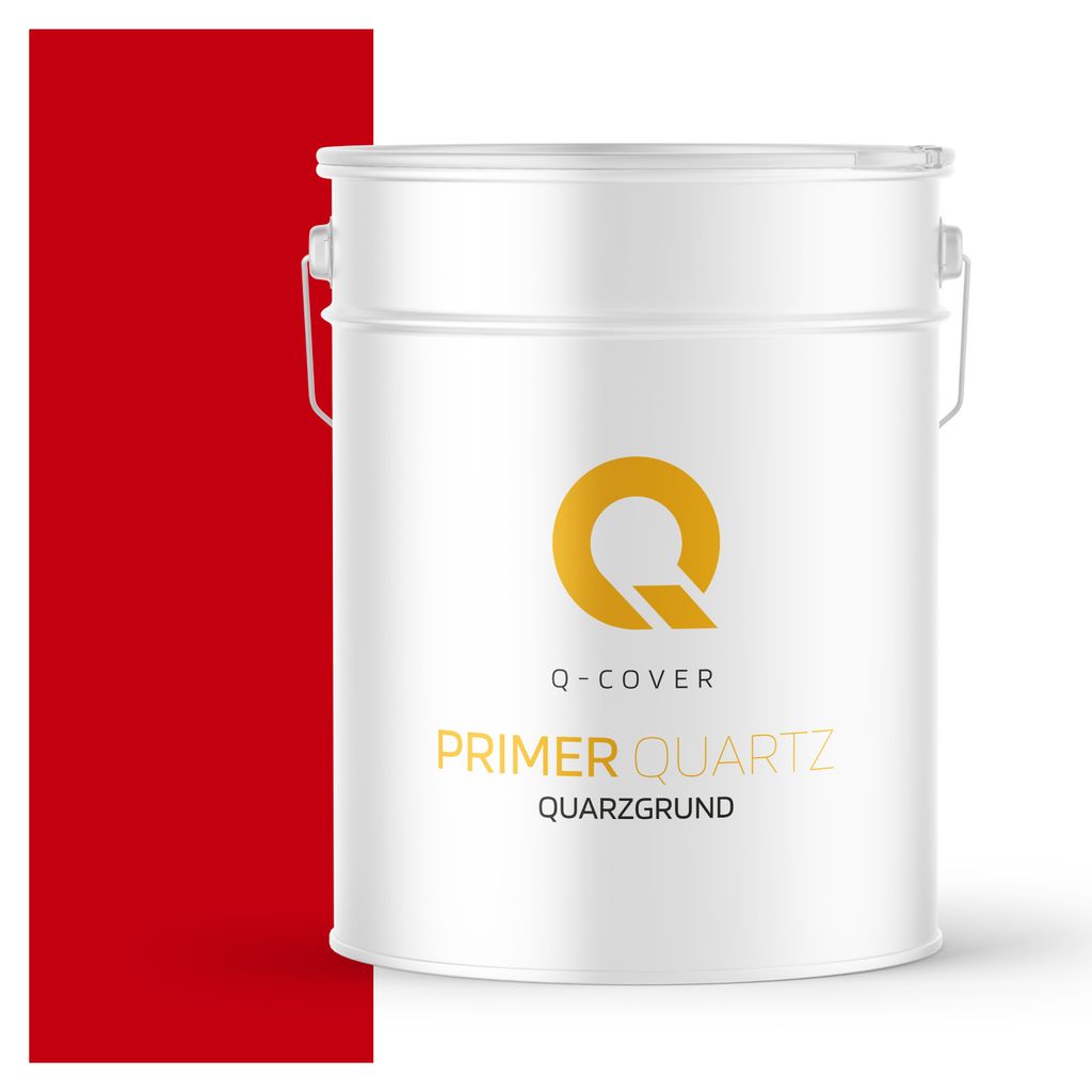 Quarzgrund für Beton Architekt 15 kg | Feuerrot | Putzgrund für Beton & Fassade | rau | außen & innen | Grundierung farbig | Q-COVER