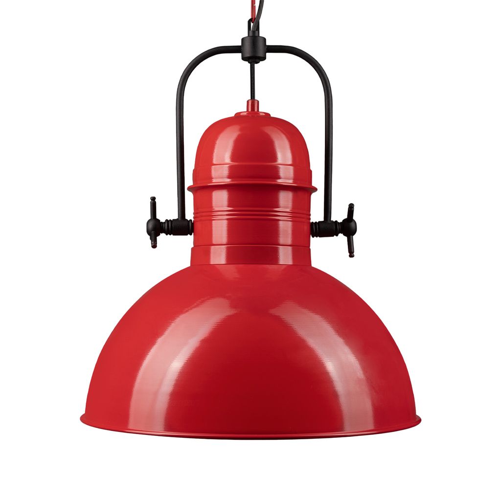 Pendelleuchte Hängelampe Vintage Ø40 cm E27 Rot Metall Produktbild 
