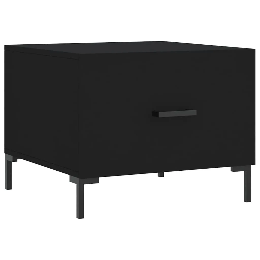 SYFAX™ Set 2 Tavolini Neri 50x50x40 cm in Legno Multistrato per Salotto - 4