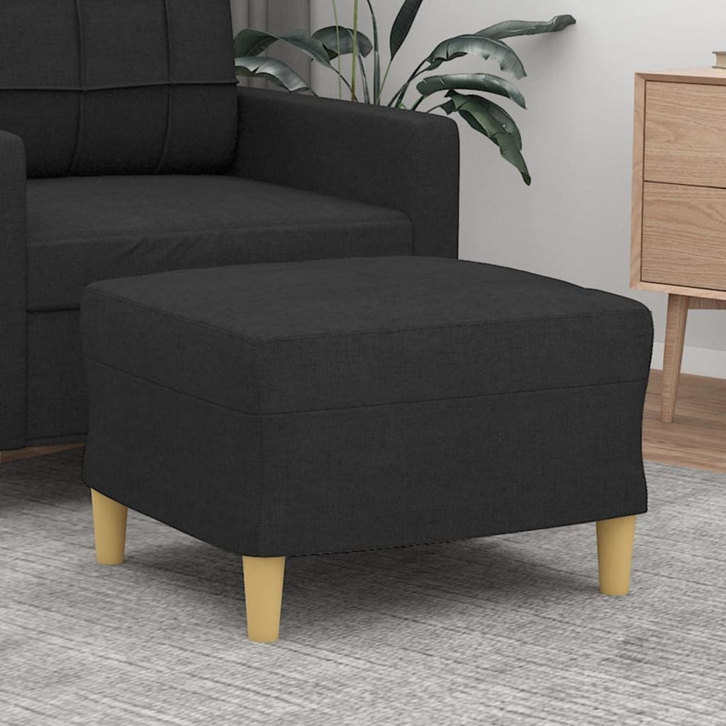 "2026 Promotion" Fußhocker Schwarz 60x50x41 cm Stoff - Produktbild 