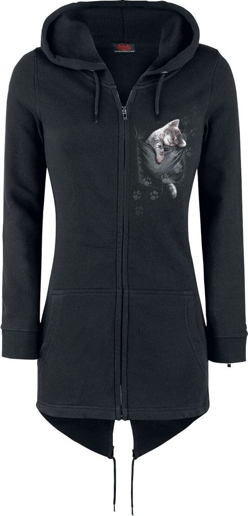 Spiral - Pocket Kitten - Ladies Fish Tail Full Zip Hoodie L