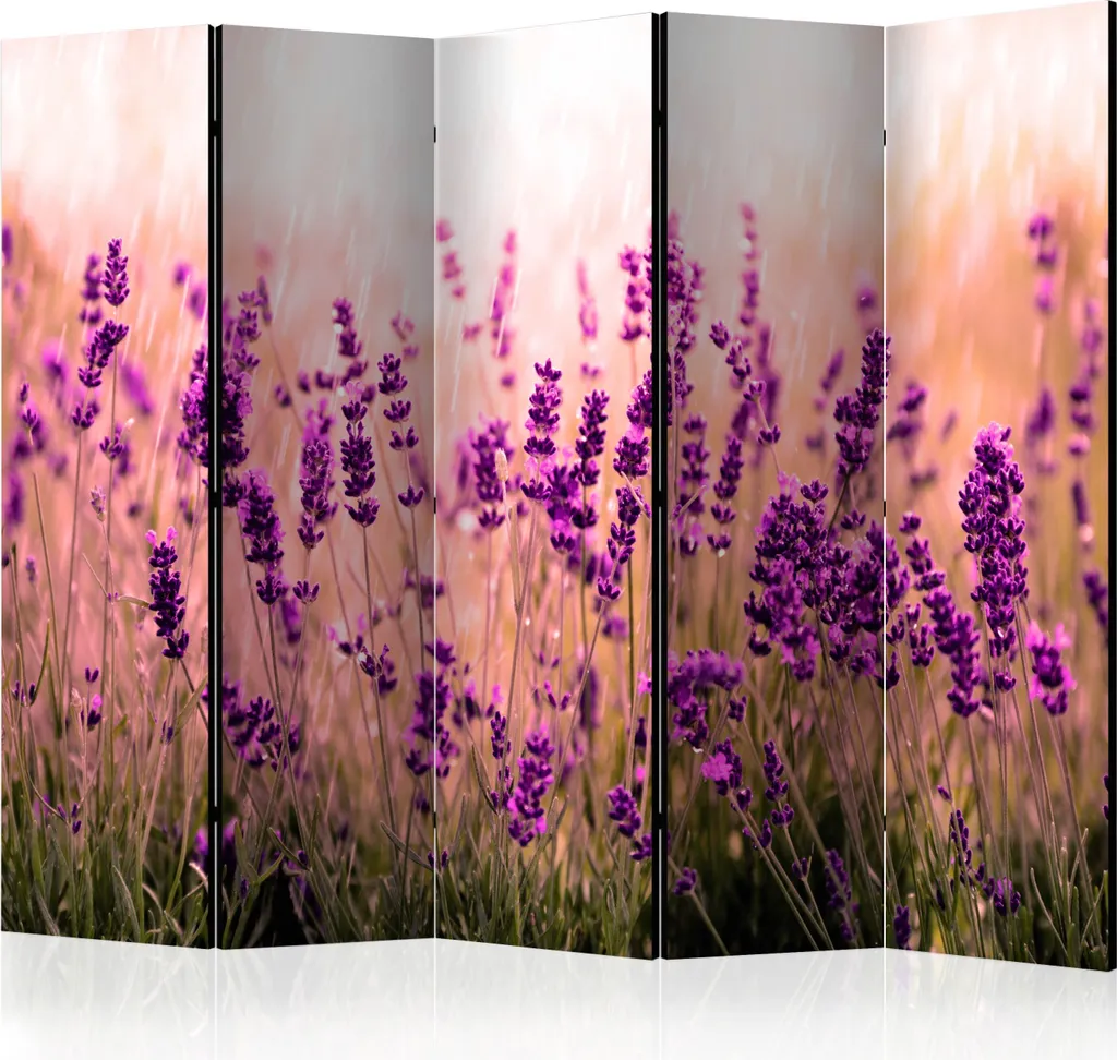 Séparateur de pièce XXL pour cacher un vis-à-vis Paravent Lavande Violet