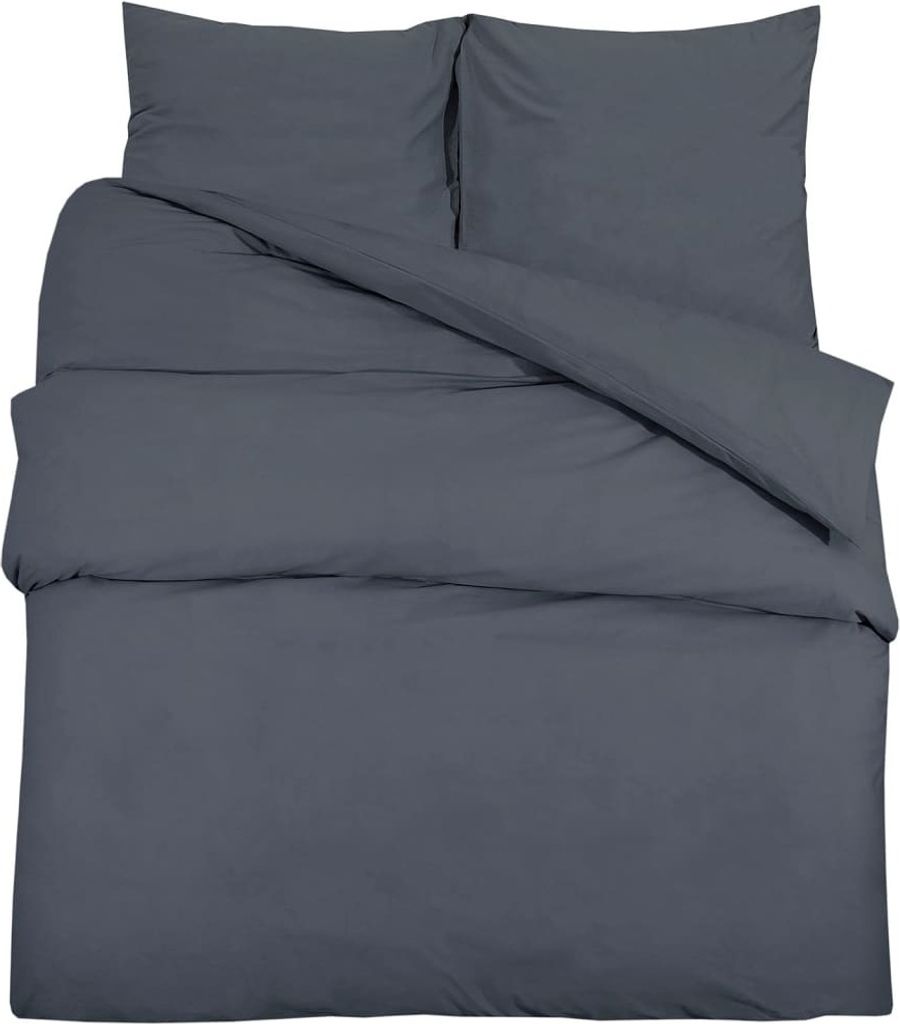 vidaXL Ensemble de literie Anthracite 260x240 cm coton Image du produit 
