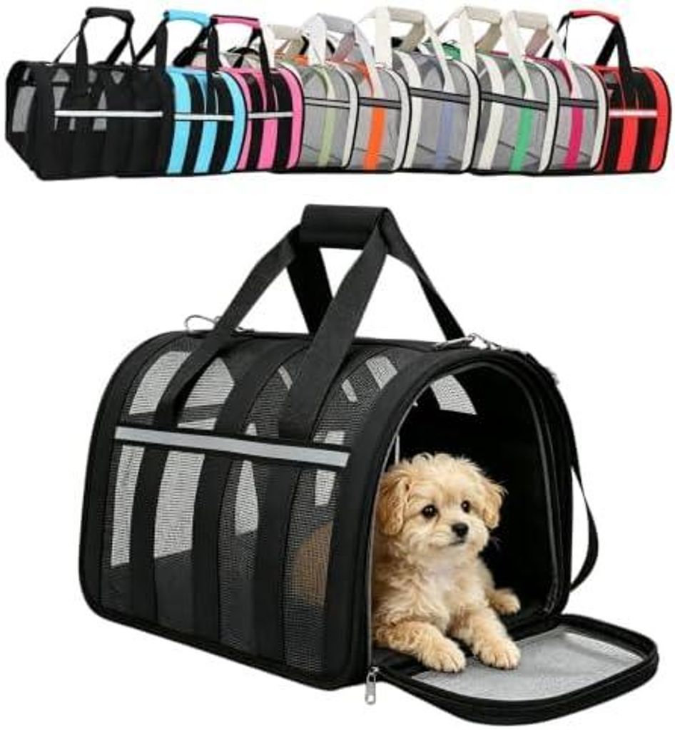 Hund Reisetasche,Transporttasche for Haustiere,Netzstoff Produktbild 