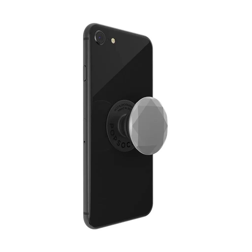 PopGrip PopSockets Metallic Diamond Silver : Support de doigt Premium