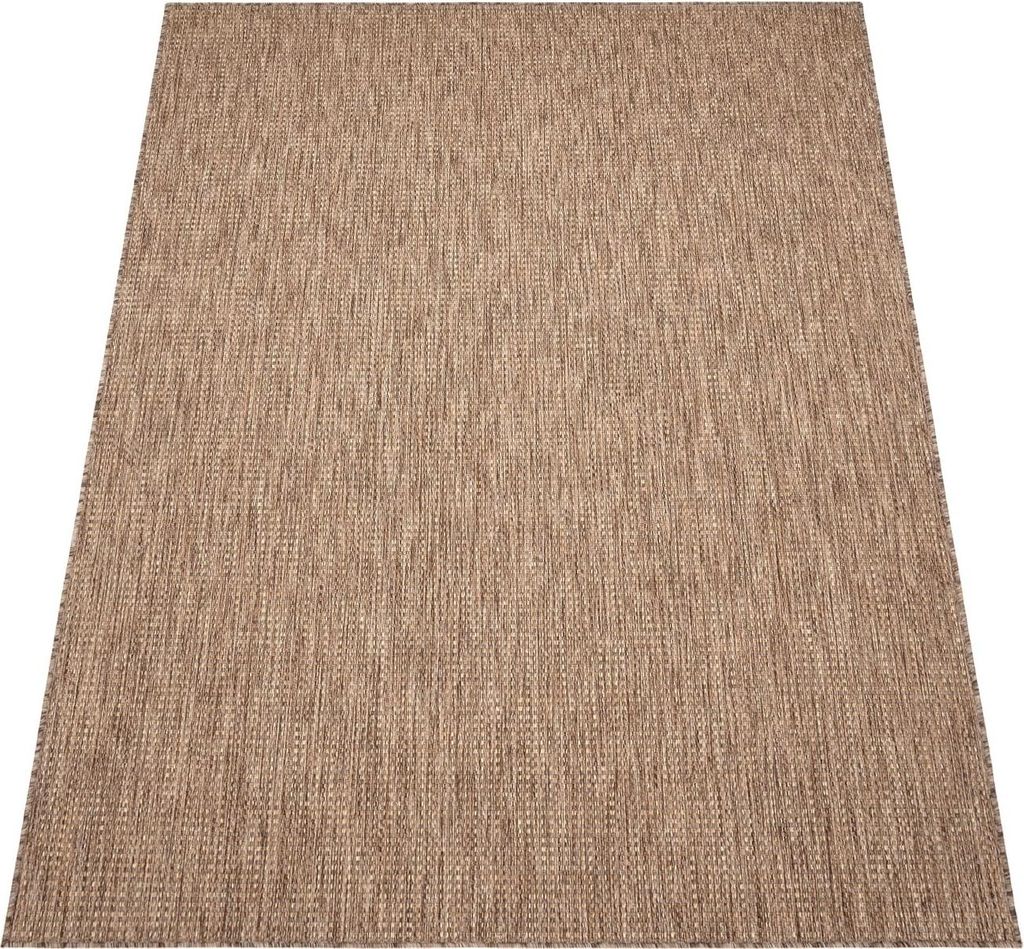 Outdoor Teppich Natur Balkon, Terrasse schmutzabweisend Beige Läufer 80x150 | 100% Polypropylen, Rücken aus Polypropylen | pflegeleicht