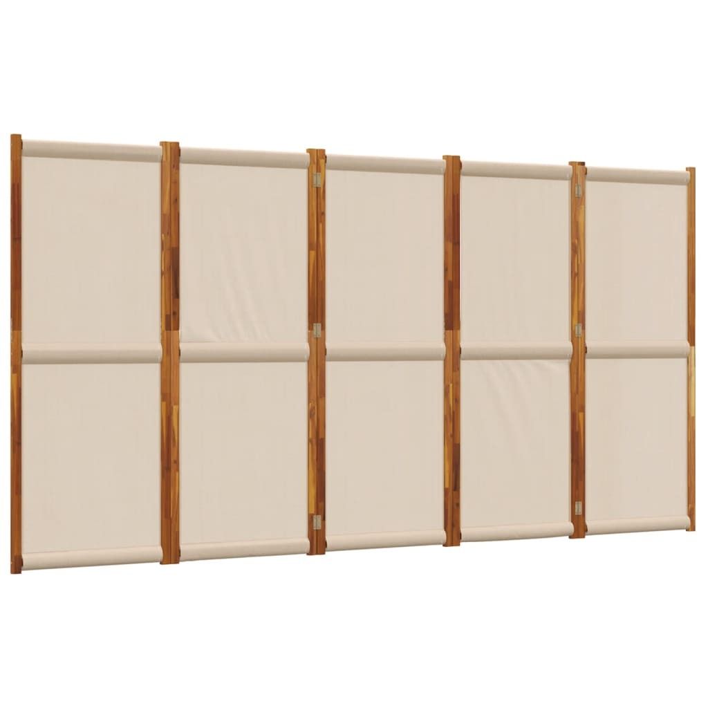 vidaXL 5-tlg. Paravent Taupe 350x180 cm