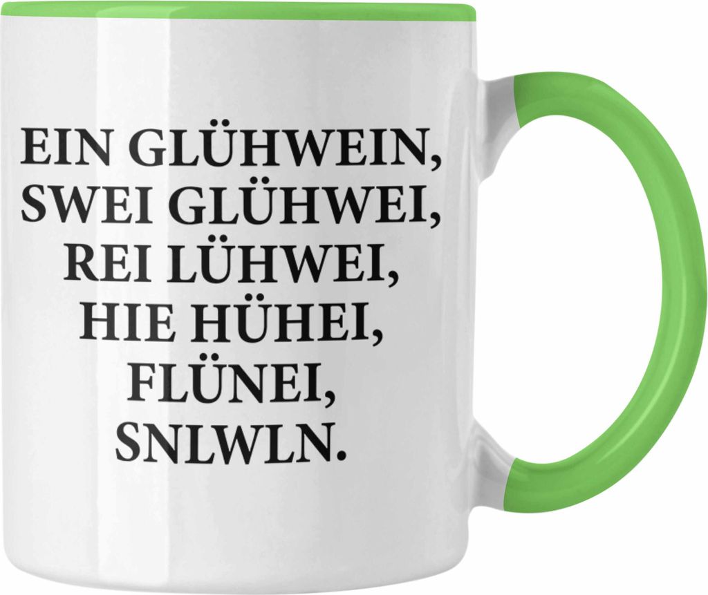 Trendation - Ein Glühwein Tasse Lustig Spruch Glühweinbecher mit Henkel Doppelwandig Glühweintassen Gläser Weihnachtsmarkt Becher Tassen Gesche...