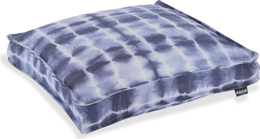 H.O.C.K. Badu Batik Midnight Outdoor Sitzkissen 40x40x5cm col. 03 blau