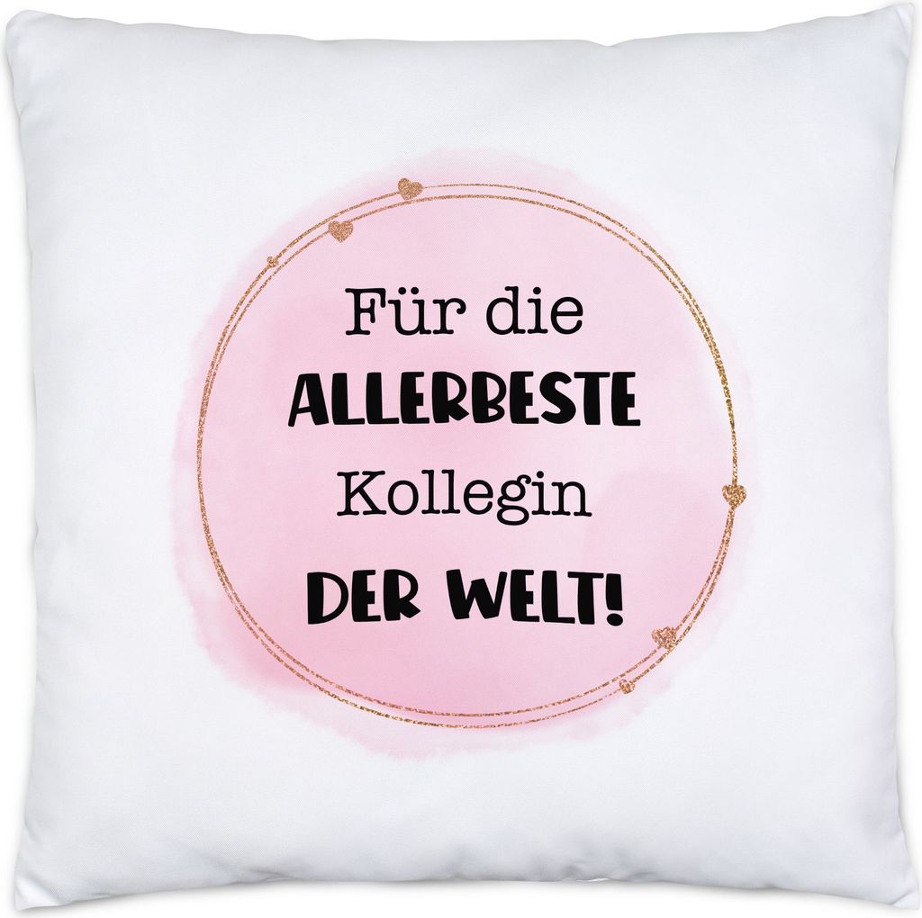 Für die allerbeste Kollegin der Welt Kissen inkl. Füllung Büro Abschiedsgeschenk Lieblingskollegin Abschied