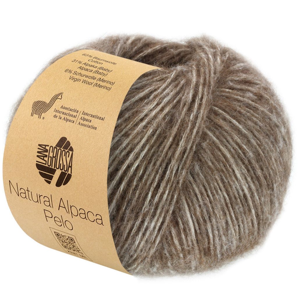 Lana Grossa - Natural Alpaca Pelo 0008 dunkelbraun meliert Produktbild 