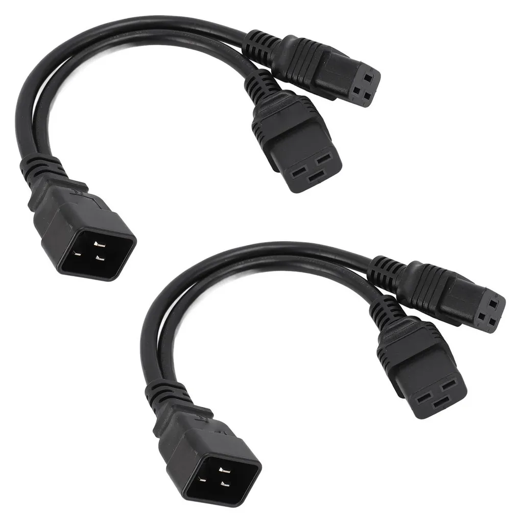 Câble Double IEC320 C19 vers C20 Solution Manque de Prises PDU - 2
