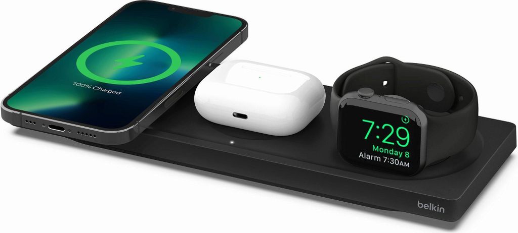 Belkin BOOST Charge 3in1 drahtl. Ladepad MagSafe iPhone Obrázok produktu 
