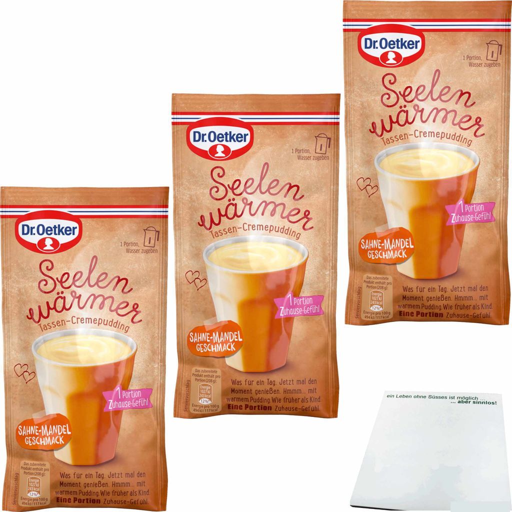 Dr. Oetker Seelenwärmer Sahne Mandel 3er Pack (3x58g Produktbild 