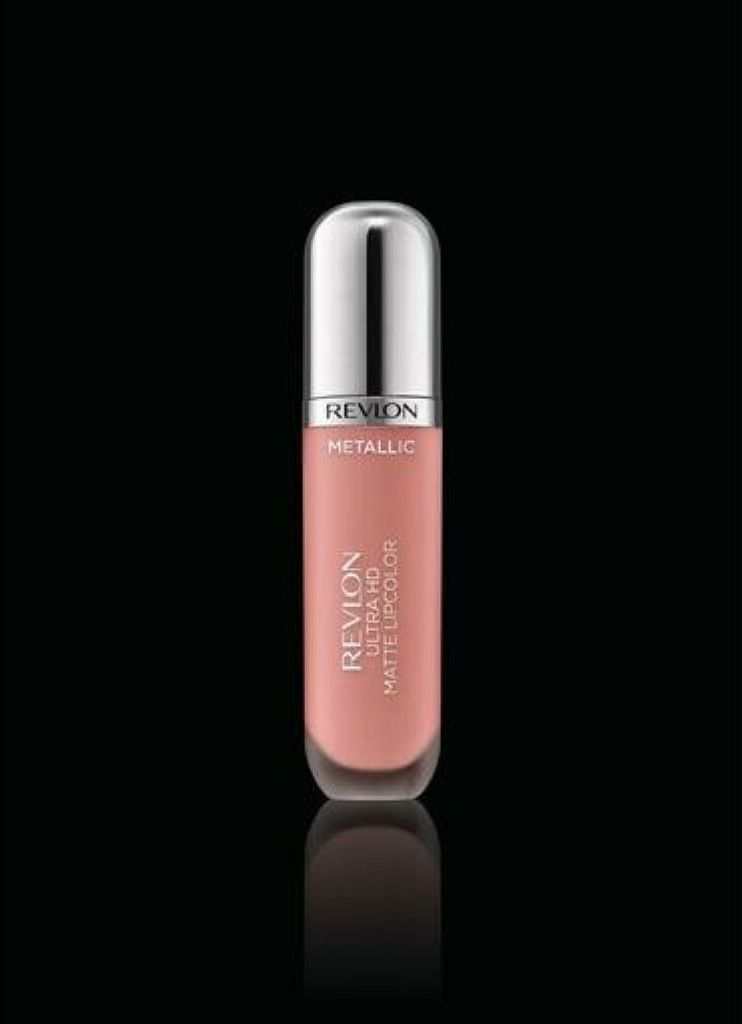 Revlon Ultra HD Metallic Matte Liquid Lipcolor, Nahá, HD Productafbeelding 