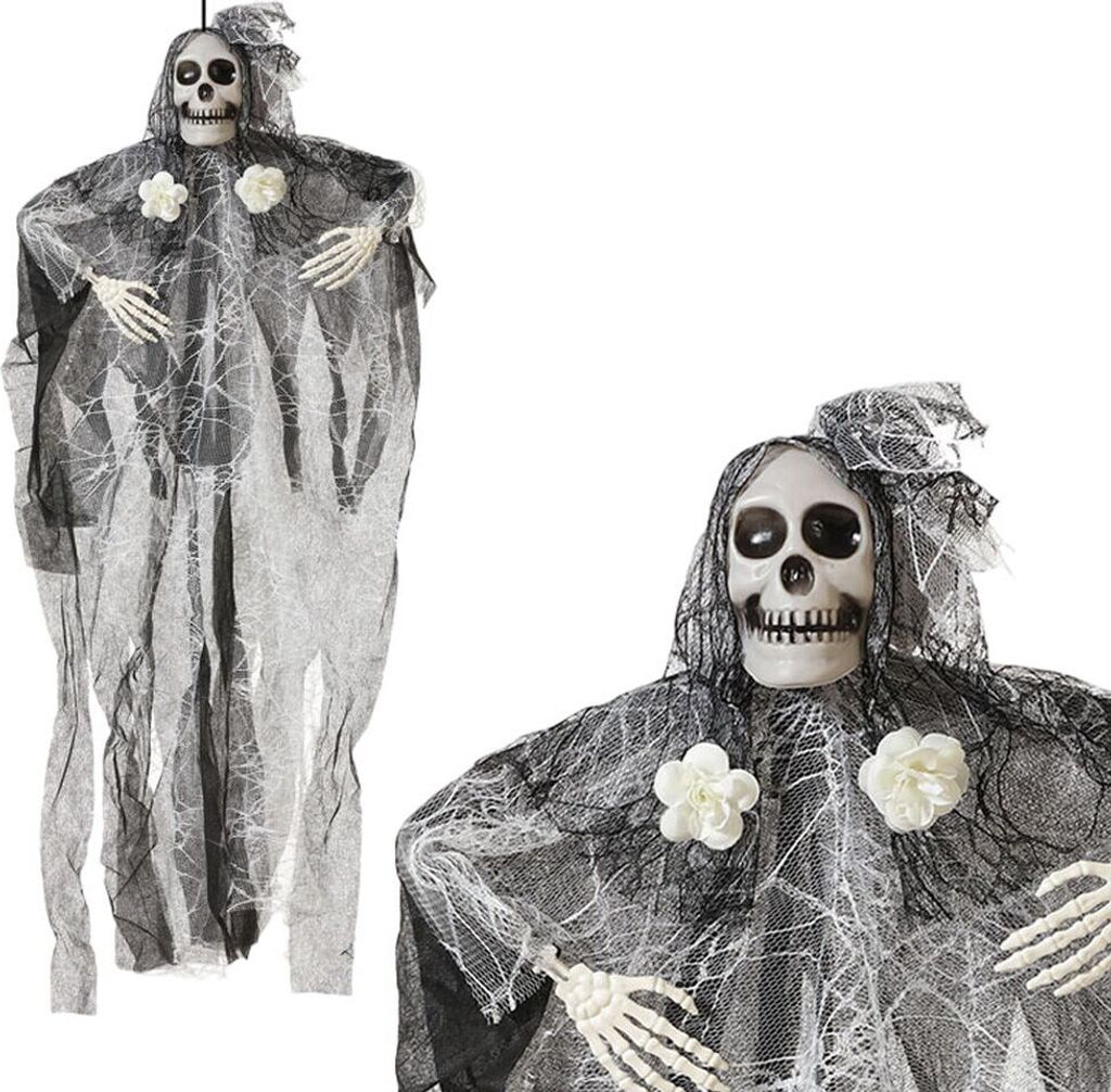 Halloween-Dekoration Skelett 90 x 70 cm Braut