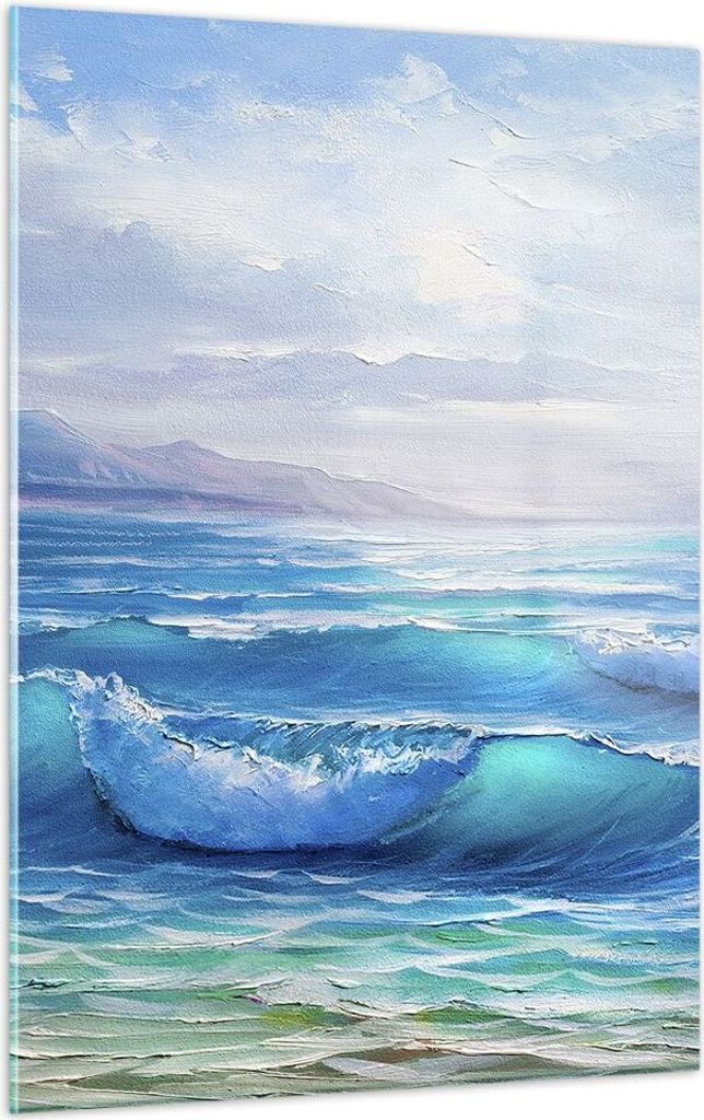 Bilder auf glas - Einteilig - Meer Welle Möwe - 50x70cm - Produktbild 