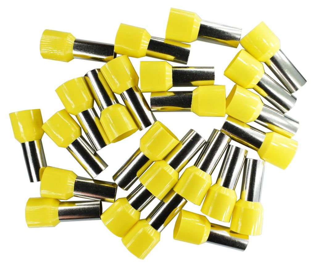 Aderendhülsen 25mm² (gelb), isoliert, 25 Stück Produktbild 