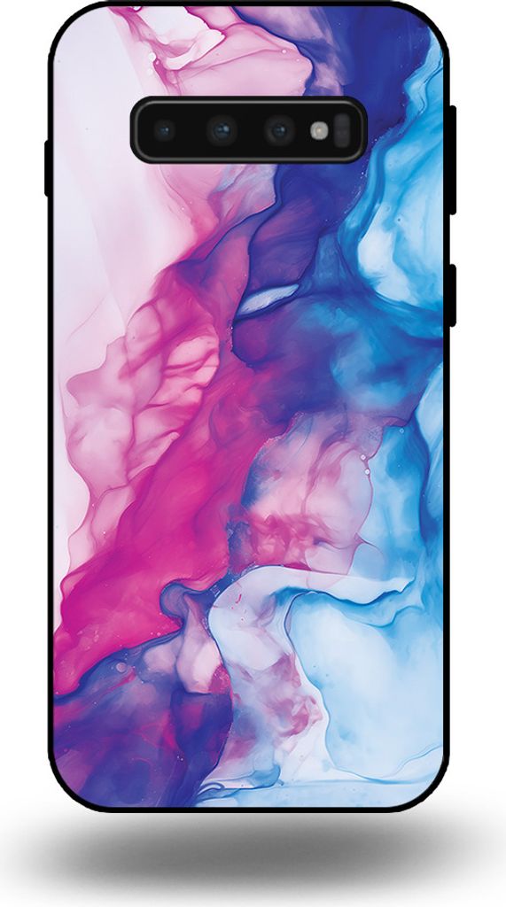 Smartphonica Telefon Fall fit für Samsung Galaxy S10 Plus mit rosa blau Marmor Print - TPU Backcover Fall Rose blau Marmor Design
