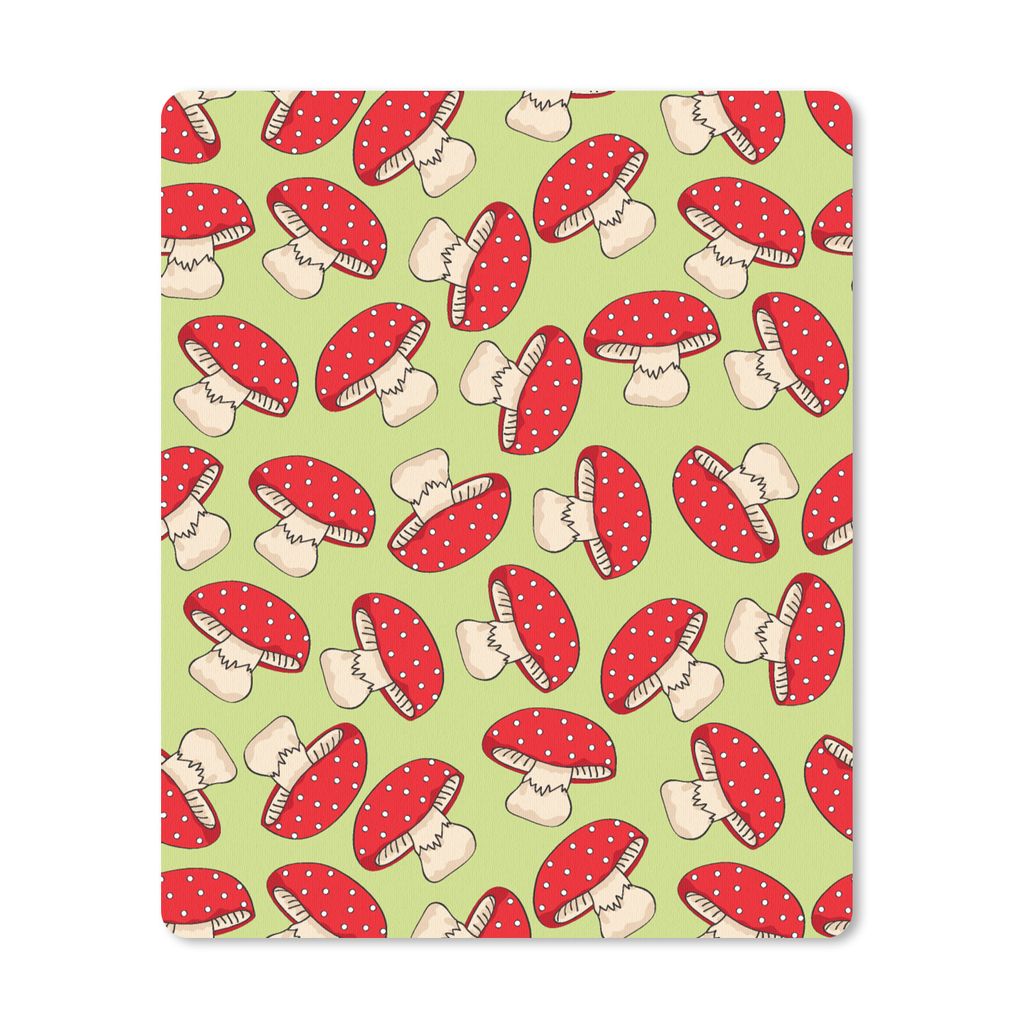 MuchoWow Mauspad Mousepad Pilz - Rot - Muster 19x23 cm - Mousepads - Maus Mat - Pad - Mausunterlage - Mauspads - Spielen