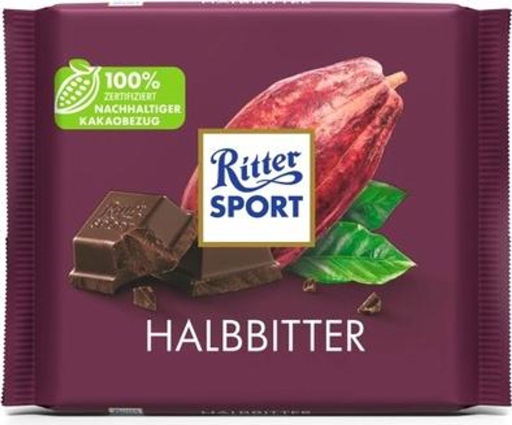 Ritter Sport Noix Classe Miel Sel Amande Chocolat au lait Image du produit 