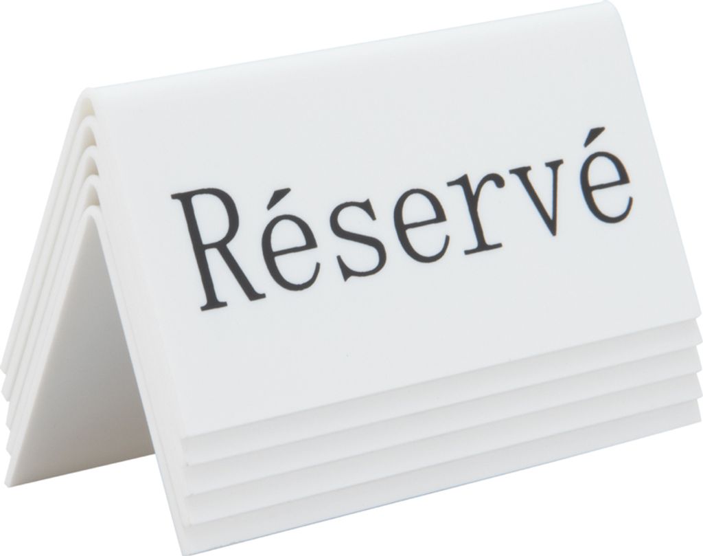 Securit Tischaufsteller RÉSERVÉ 5er Set