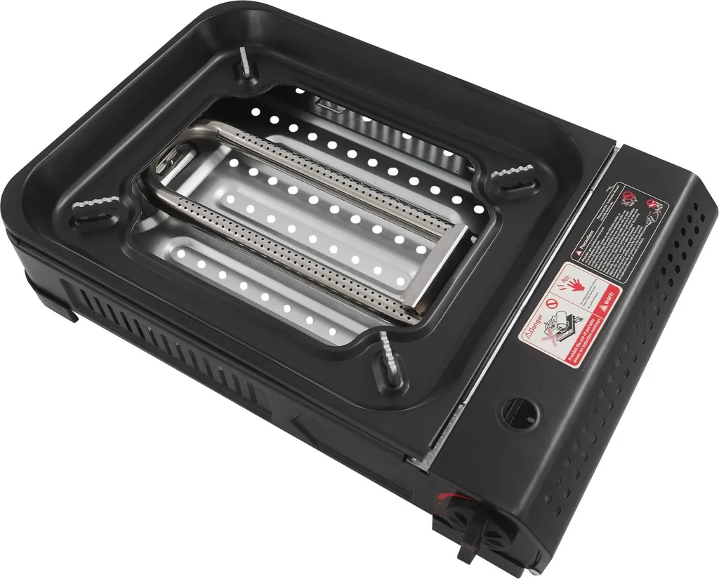 Réchaud à gaz portable coupe-vent avec plaque de cuisson grill - 3