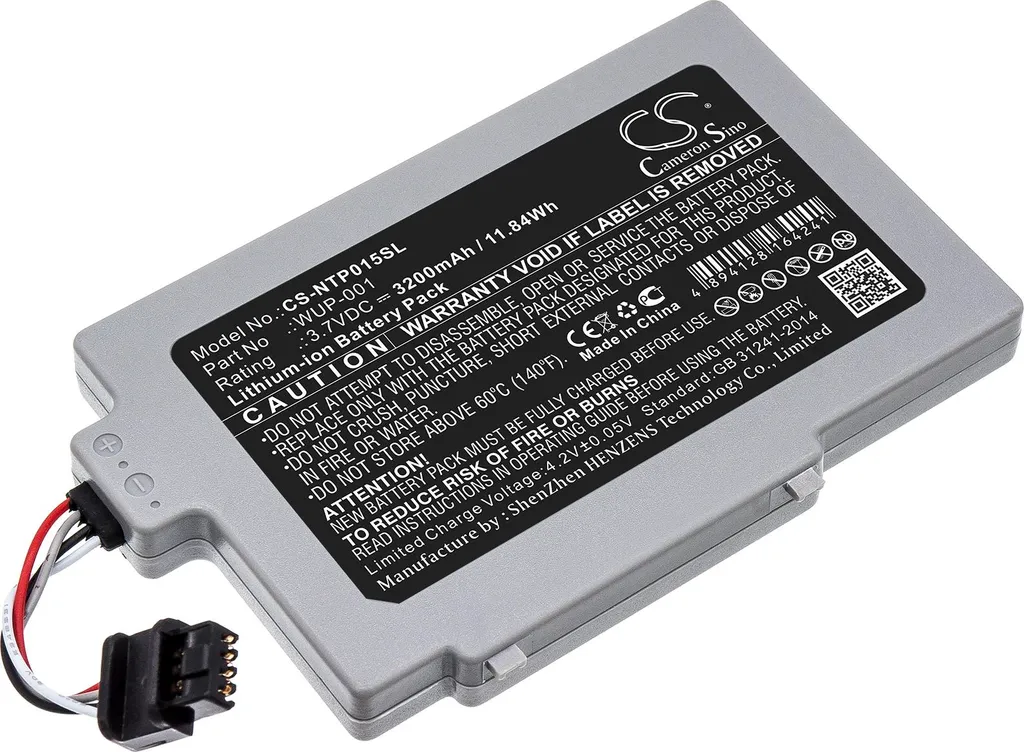 Batteria TECHTEK per Wii U GamePad | Kit di Sostituzione WUP-001 3200mAh