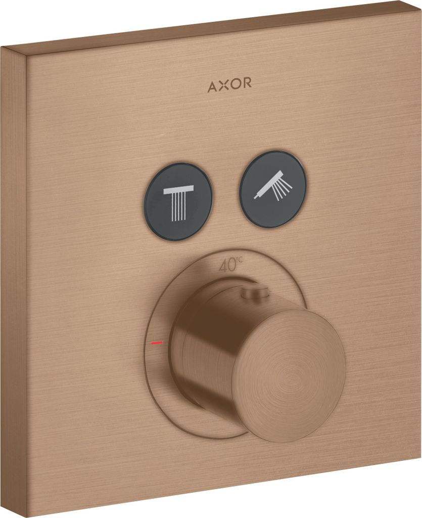 hansgrohe AXOR Starck ShowerSelect Square Thermostat Unterputzmodell für 2 Verbraucher, 36715310