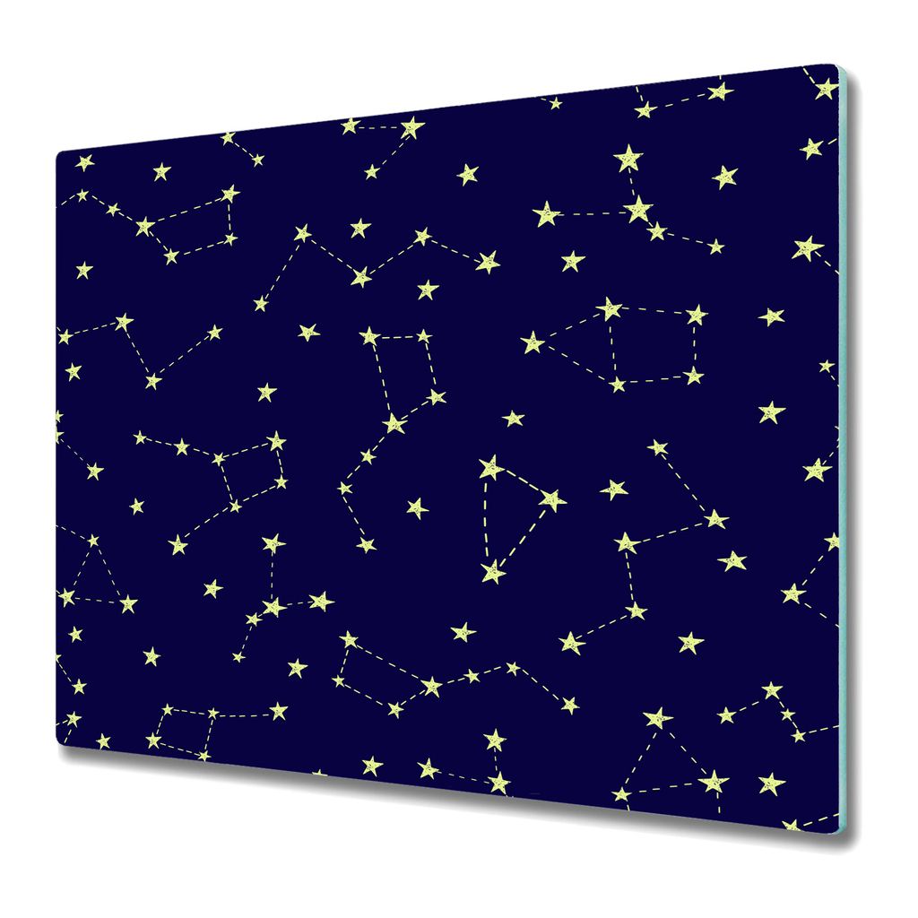 Küchenschneidebrett - Glasschneidebrett - Herdabdeckung - 60x52 - Sterne des Nachthimmels