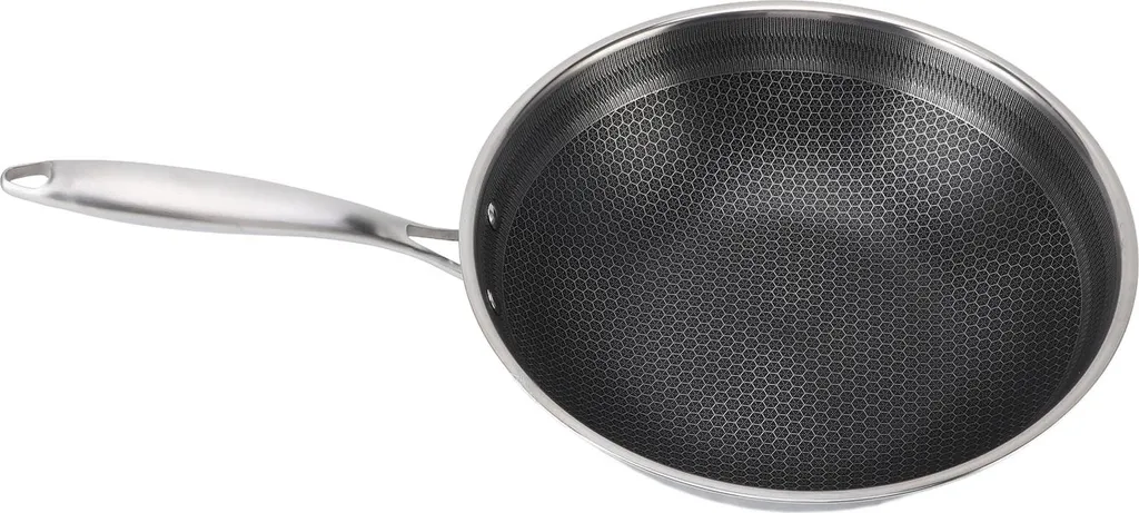 Poêle antiadhésive induction en inox 24cm avec revêtement alvéolé pro