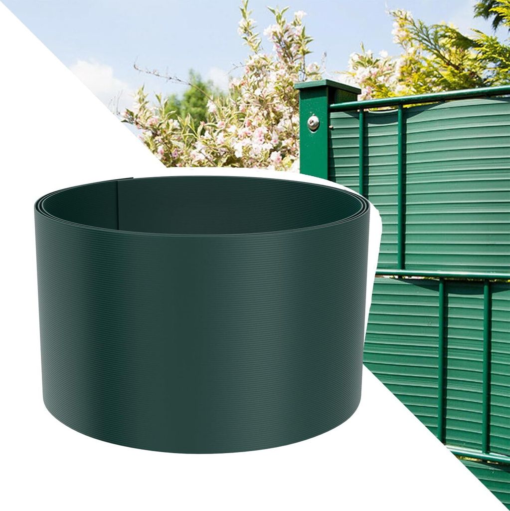 JOIEYOU Sichtschutzstreifen Hart PVC Zaun Sichtschutz 2,5m x 19cm Zaunfolie, Blickdicht Anti-UV Sichtschutzfoile, für Doppelstabmattenzaun Stabmat...