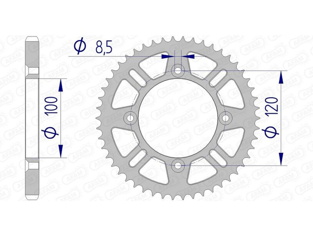 AFAM Kettenrad Alu Standard - 428 Produktbild 