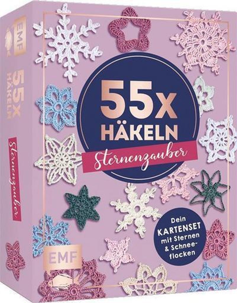 55 háčkovaných motivů – Kouzlo hvězd: Vaše sada karet s Obrázek produktu 