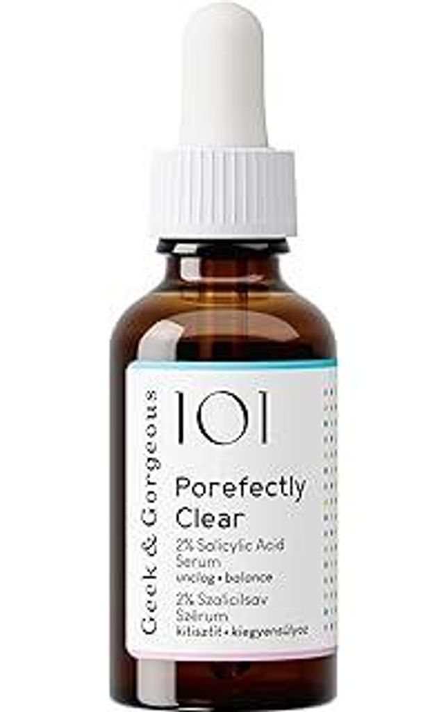 Geek & Gorgeous POREfectly CLEAR - Porenverfeinerndes Serum mit 2% Salicylsäure und Sarkosin - für klarere Haut - für Mischhaut und fettige Haut...