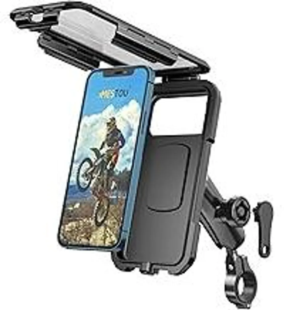 iMESTOU Supporto Moto Impermeabile 720° - Sicurezza Antifurto L