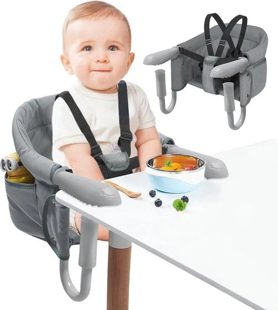Chaise de table transportable pour repas bébé en déplacement ou maison