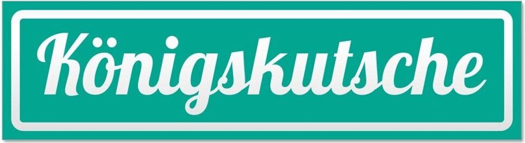 Kiwistar - Autoaufkleber - Türkis - 30 x 8 cm - Königskutsche invertiert - Hinweis Aufkleber Sticker für Auto, Kfz, Fahrrad, PKW, LKW
