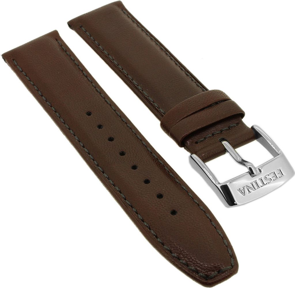 Festina Automatic Uhrenarmband 21mm braun weiches Leder Naht ⇒ F16885